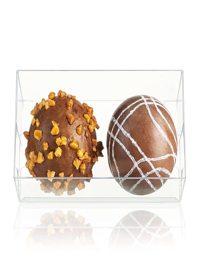 SLShePack Clear Truffle Boxes Packaging 3 1/8"x1"x1" 45 Pack Small Chocolate Wedding Favor Caramels Candy Gift Boxes Little Glass Bears Treat Boxes for Party - Image 1